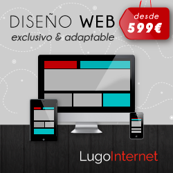 Banner publicitario de LugoInternet de 250 x 250 px